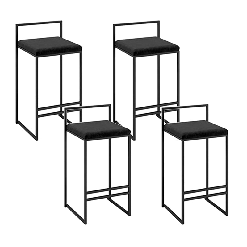 Indoor Modern Upholstered Counter Height Stool Footrest Low Back Bar Stool