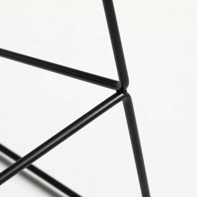 Modern Armless Counter Stool Iron Cafe Bar Stool with Seat and Pedal