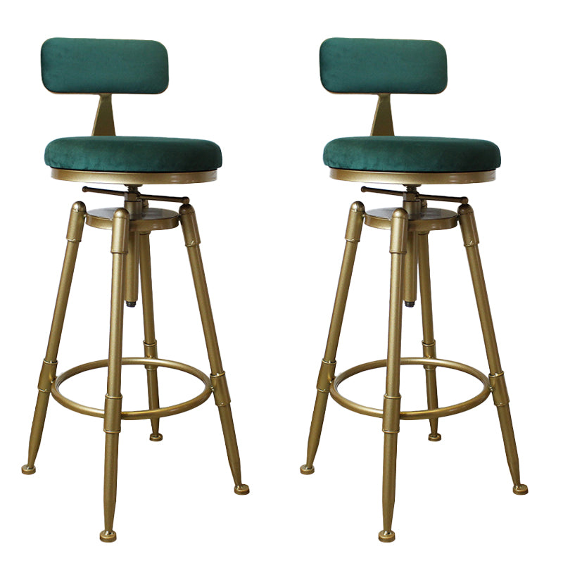 Nordic Armless Liftable Counter Stool Steel Cashier Bar Stool with Cushion and Pedal