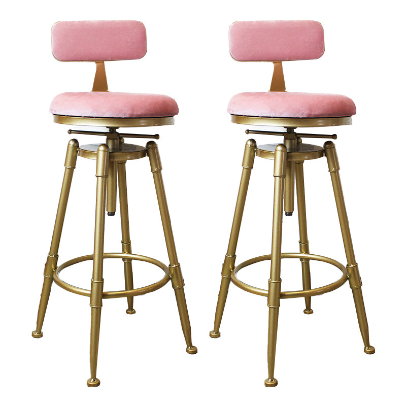 Nordic Armless Liftable Counter Stool Steel Cashier Bar Stool with Cushion and Pedal