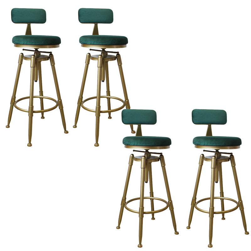 Nordic Armless Liftable Counter Stool Steel Cashier Bar Stool with Cushion and Pedal