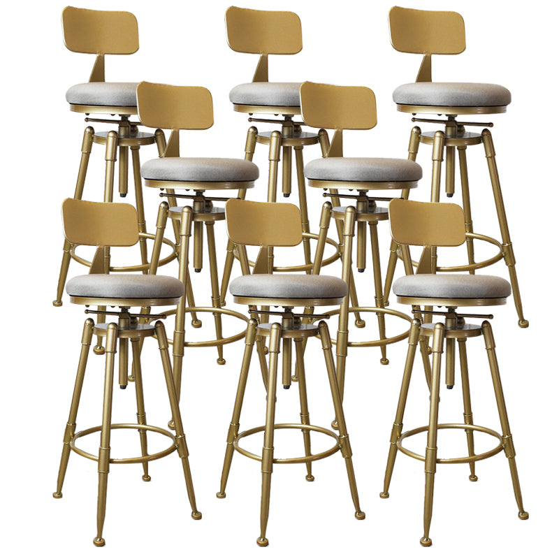 Nordic Armless Liftable Counter Stool Steel Cashier Bar Stool with Cushion and Pedal