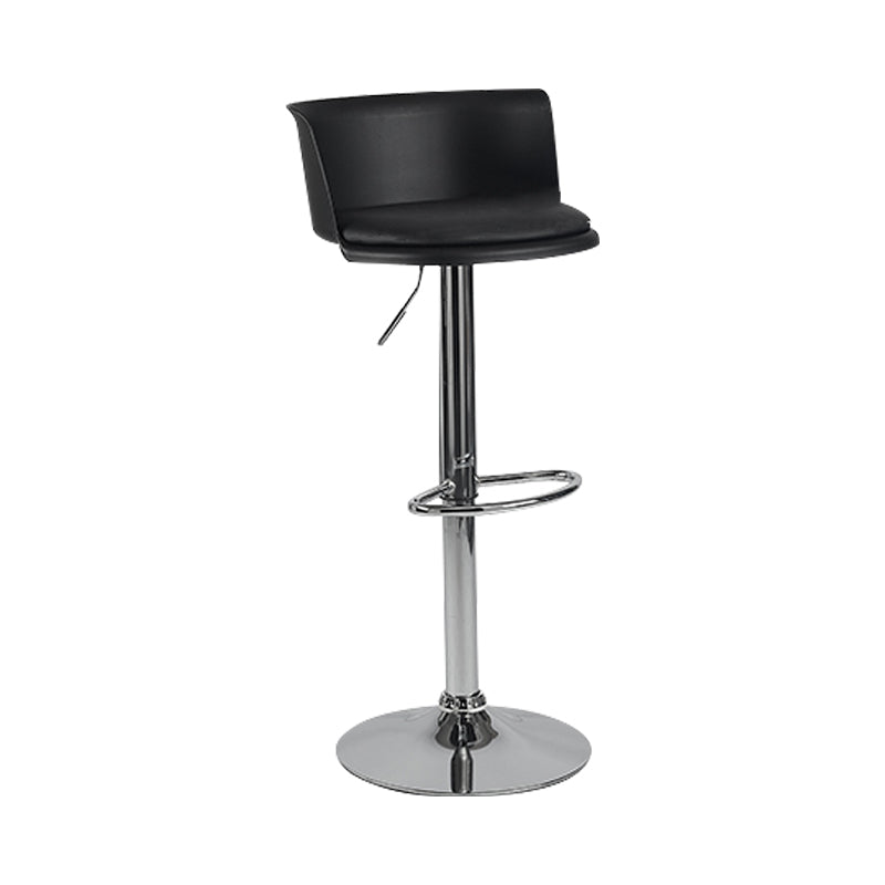 Metal Base Adjustable Height Bar Stool Contemporary Footrest Bar Stool