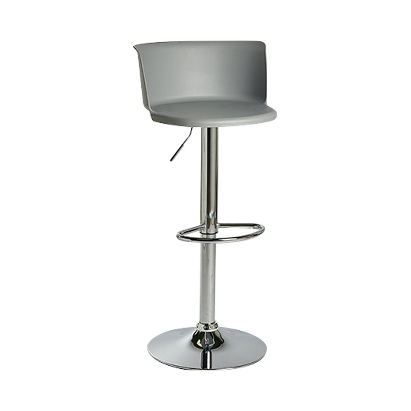 Metal Base Adjustable Height Bar Stool Contemporary Footrest Bar Stool