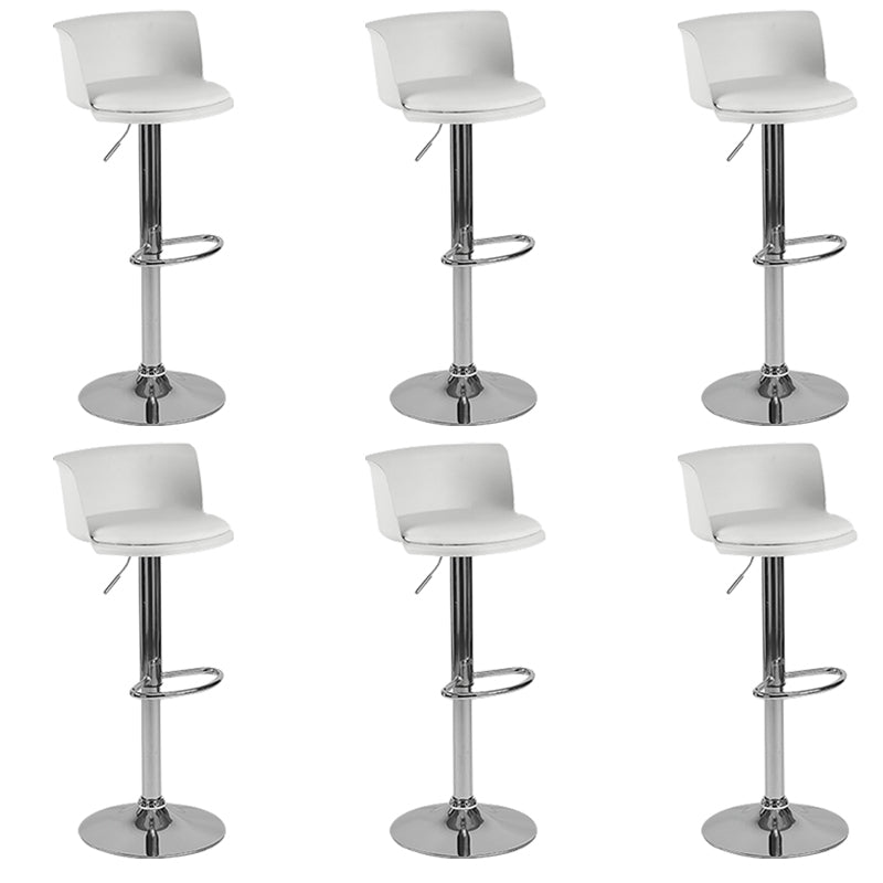 Metal Base Adjustable Height Bar Stool Contemporary Footrest Bar Stool