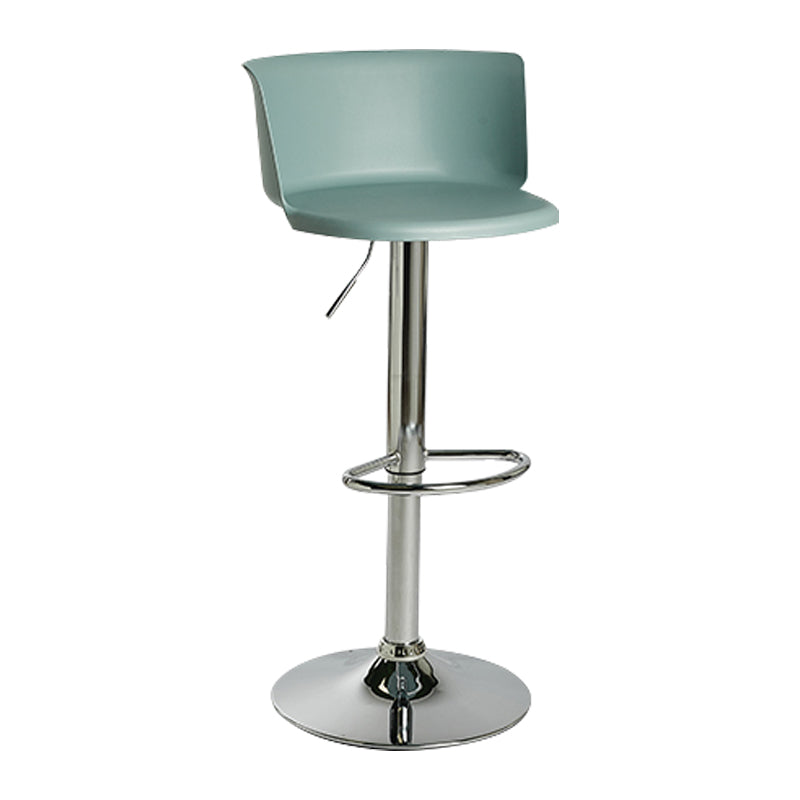 Metal Base Adjustable Height Bar Stool Contemporary Footrest Bar Stool