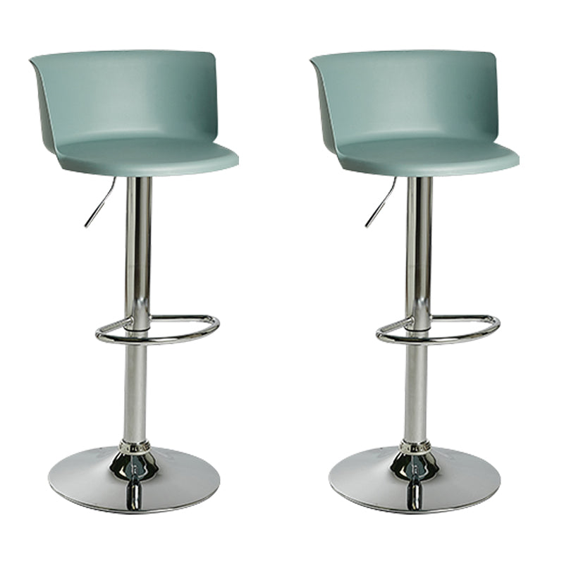 Metal Base Adjustable Height Bar Stool Contemporary Footrest Bar Stool