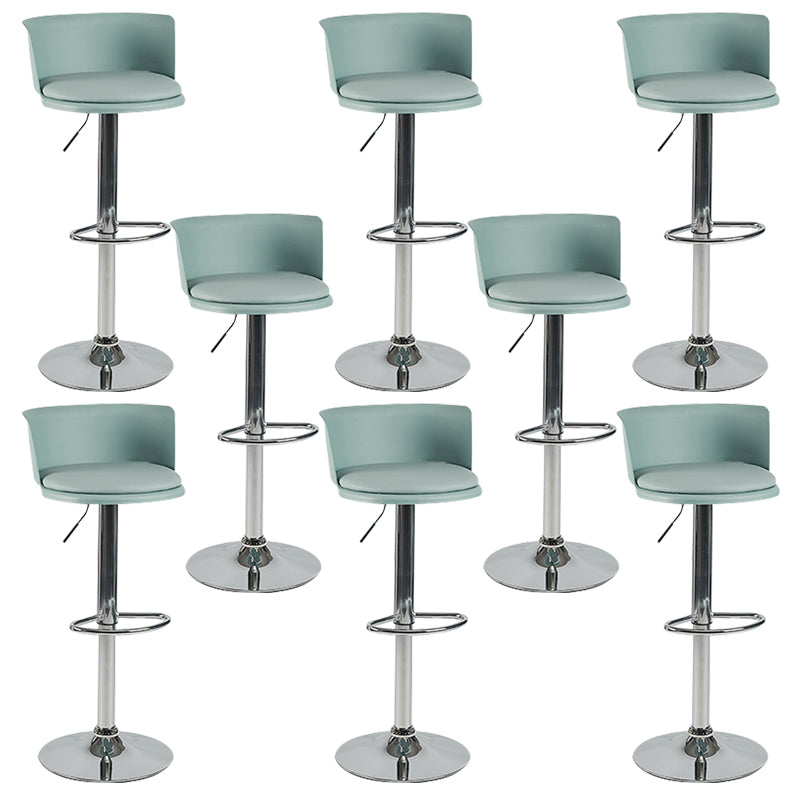 Metal Base Adjustable Height Bar Stool Contemporary Footrest Bar Stool