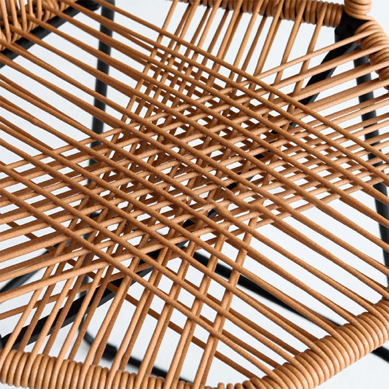 Contemporary Plastic Barstool Armed Stool with Steel Black Frame