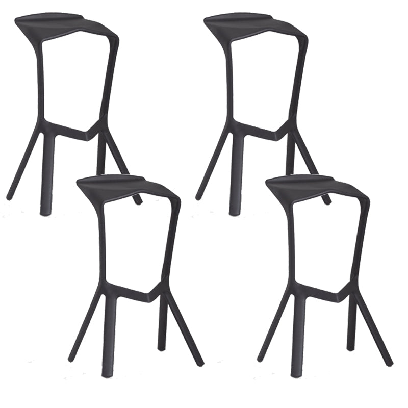 Modern Armless Bar Height Stool Plastic Bar Stool for Living Room