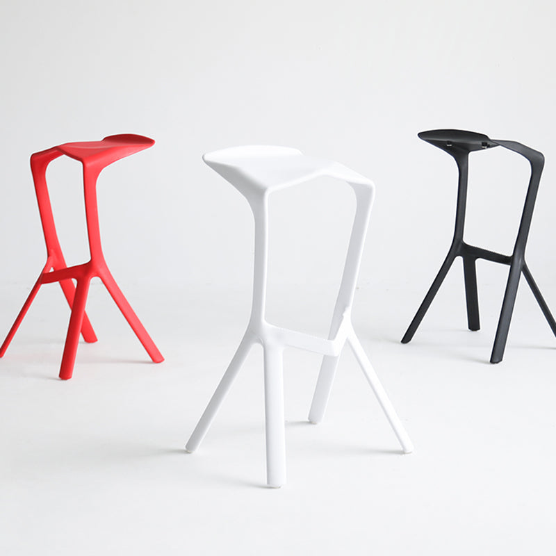 Modern Armless Bar Height Stool Plastic Bar Stool for Living Room