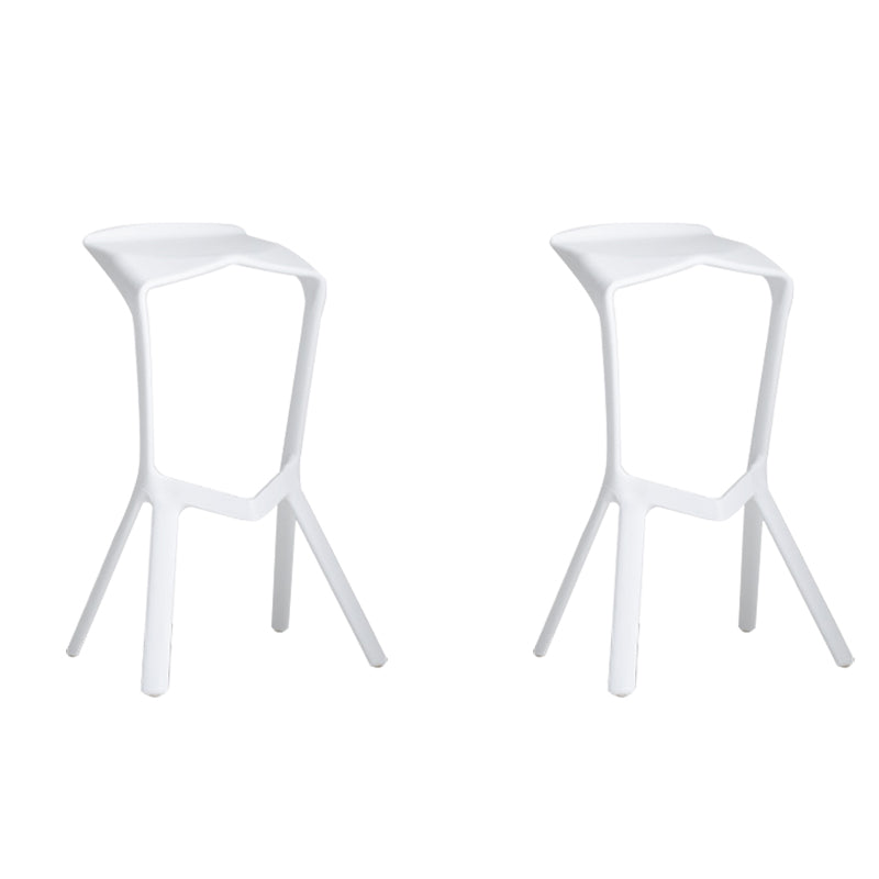 Modern Armless Bar Height Stool Plastic Bar Stool for Living Room
