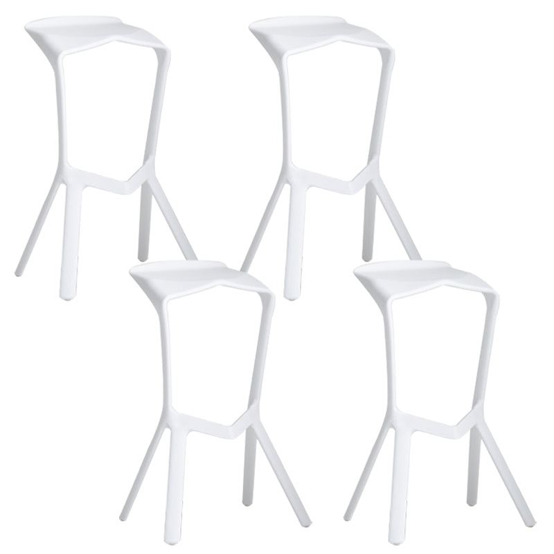 Modern Armless Bar Height Stool Plastic Bar Stool for Living Room