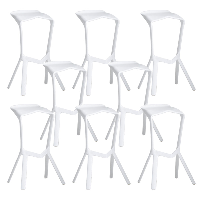 Modern Armless Bar Height Stool Plastic Bar Stool for Living Room