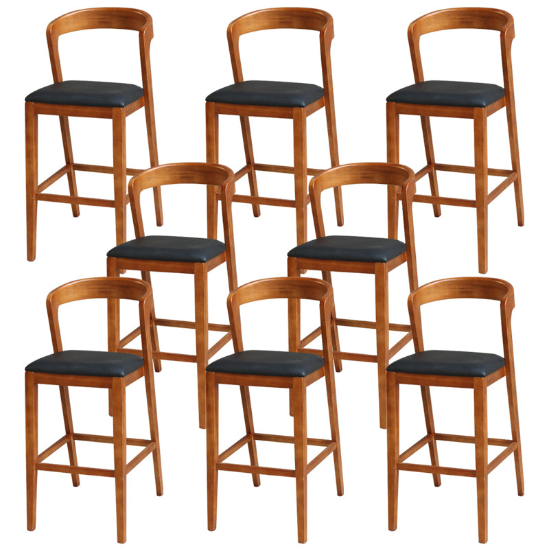 Contemporary Wood Stool Backrest Counter Stool Furniture for Restaurant