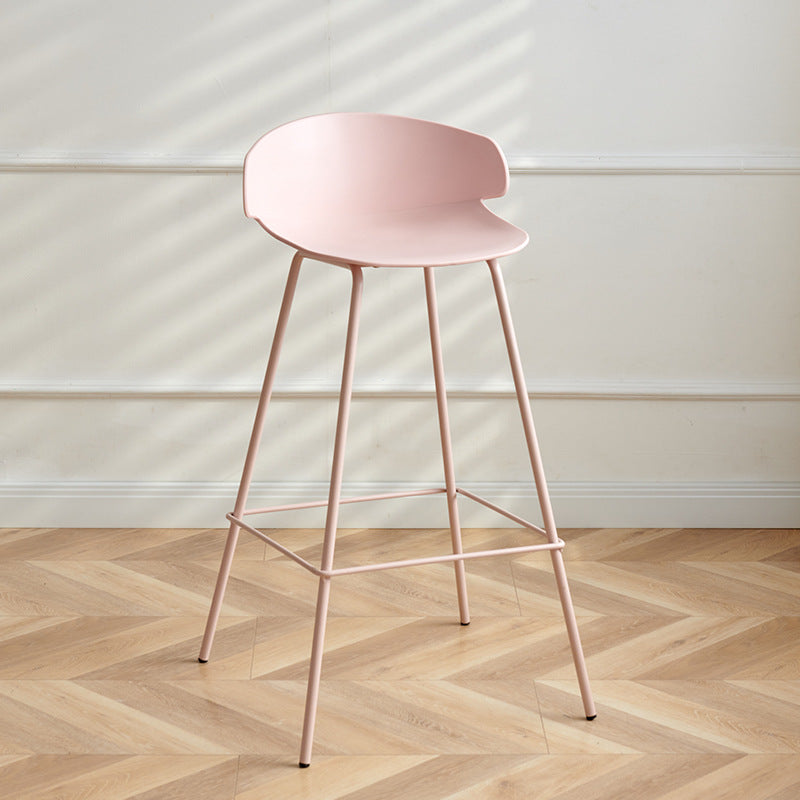 Nordic Style Metal Bar-stool Plastic Counter Bar Stool for Indoor Use