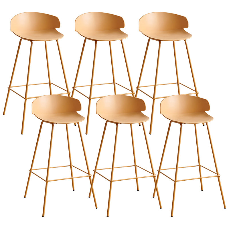 Nordic Style Metal Bar-stool Plastic Counter Bar Stool for Indoor Use