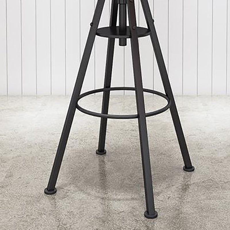 Metal Adjustable Height Bar Stool Velvet Upholstered Bar Stool for Restaurant
