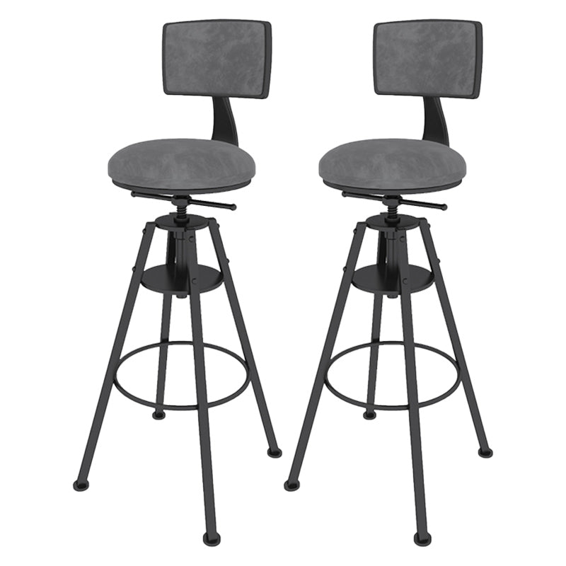 Metal Adjustable Height Bar Stool Velvet Upholstered Bar Stool for Restaurant