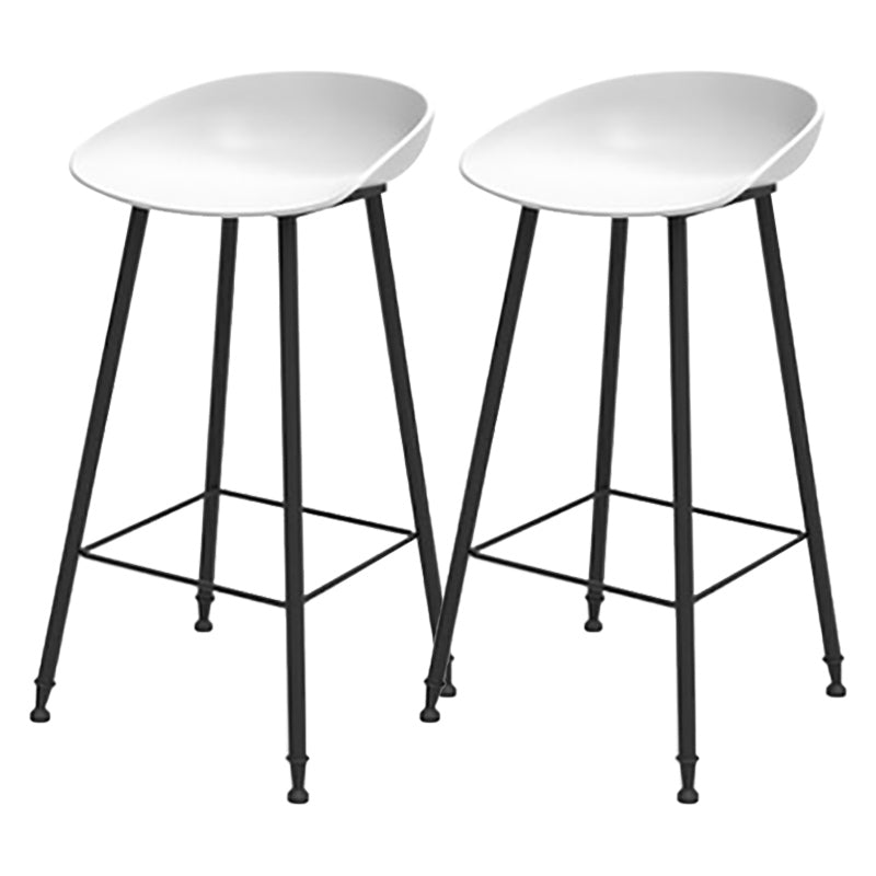 Modern Backrest Counter Stool Iron Cafe Bar Stool with Pedal and Acrylic Seat