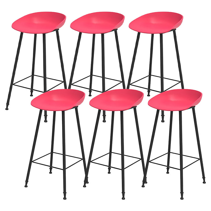 Modern Backrest Counter Stool Iron Cafe Bar Stool with Pedal and Acrylic Seat