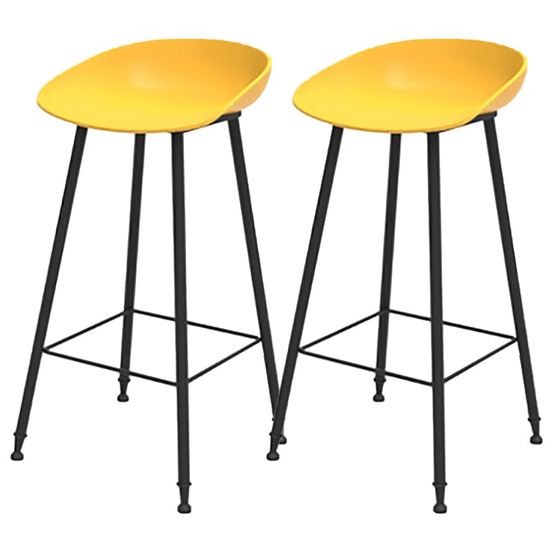 Modern Backrest Counter Stool Iron Cafe Bar Stool with Pedal and Acrylic Seat