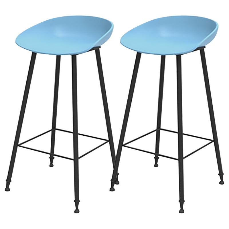 Modern Backrest Counter Stool Iron Cafe Bar Stool with Pedal and Acrylic Seat