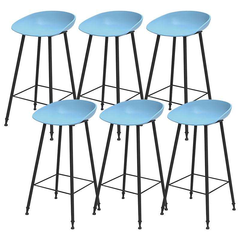 Modern Backrest Counter Stool Iron Cafe Bar Stool with Pedal and Acrylic Seat