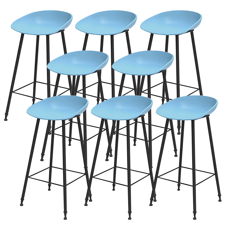 Modern Backrest Counter Stool Iron Cafe Bar Stool with Pedal and Acrylic Seat