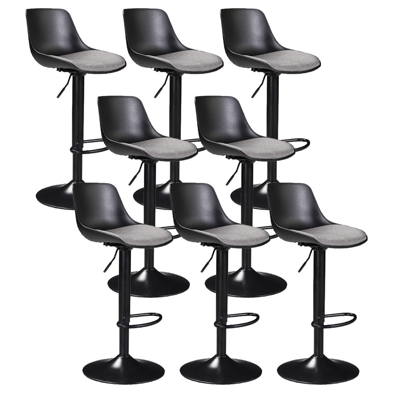 Scandinavian Adjustable Height Bar Stool Metal Base Stool for Indoor