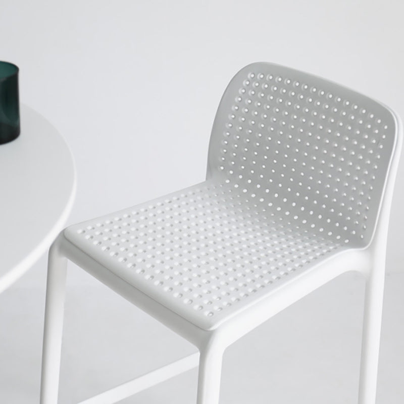 Modern Plastic Footrest Bar Stool Low Back Coffee Shop Counter & Bar Stool