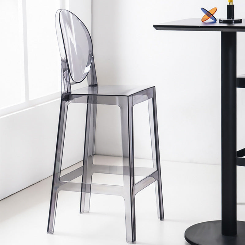 Modern Style Plastic Counter Stool Footrest Furniture in Matte Finish for Indoor