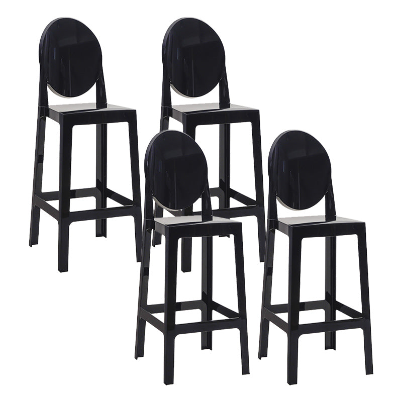 Modern Style Plastic Counter Stool Footrest Furniture in Matte Finish for Indoor