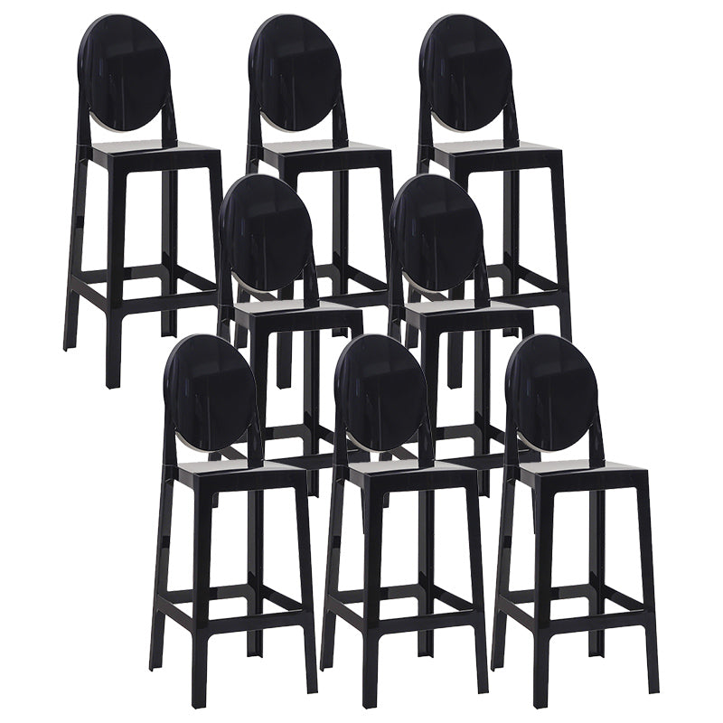 Modern Style Plastic Counter Stool Footrest Furniture in Matte Finish for Indoor