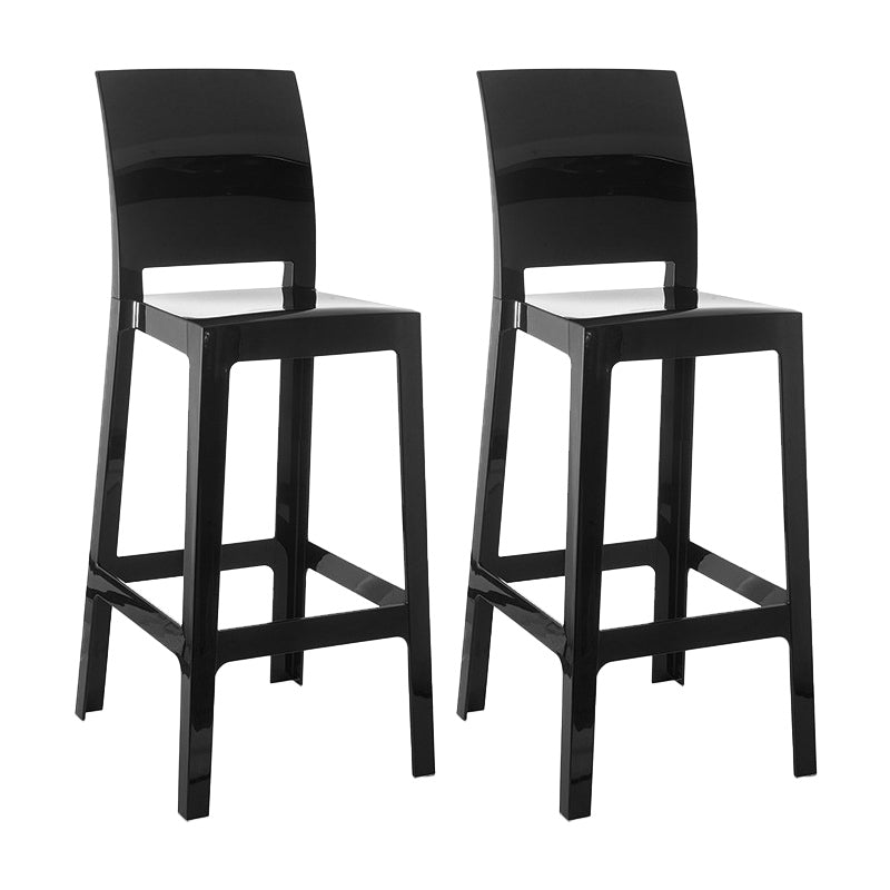 Modern Style Plastic Counter Stool Footrest Furniture in Matte Finish for Indoor