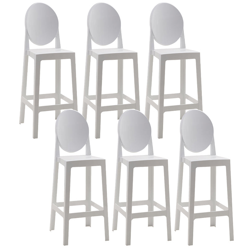 Modern Style Plastic Counter Stool Footrest Furniture in Matte Finish for Indoor