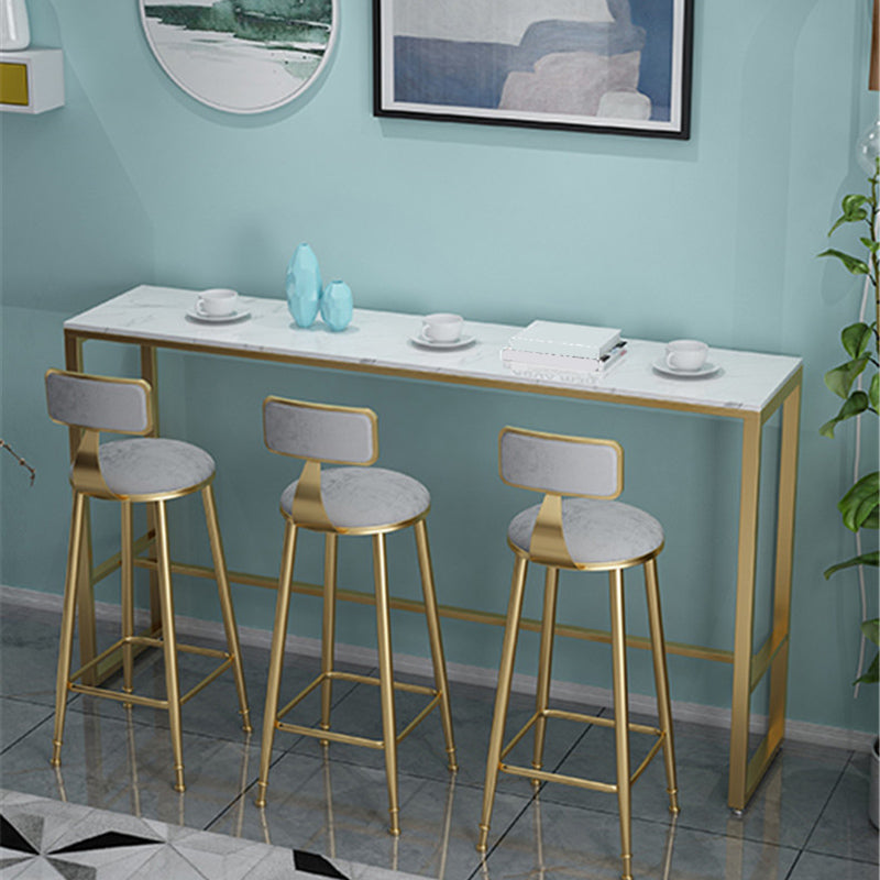 Glam Pub Table Bar Height Rectangle Bar Table for Small Places