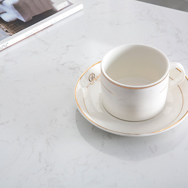 Glam Specialty Bar Dining Table Stone Bistro Bar Table with Shelves