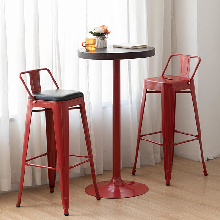 Round Pedestal Bar Height Table Contemporary Bar Table for Small Places