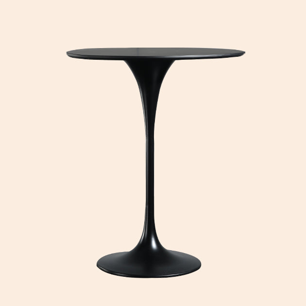 Metal Pedestal Bar Height Table Industrial Round Bar Dining Table