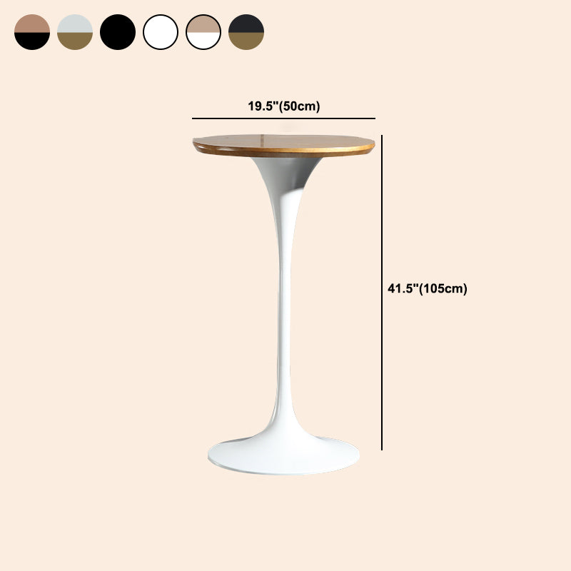 Metal Pedestal Bar Height Table Industrial Round Bar Dining Table