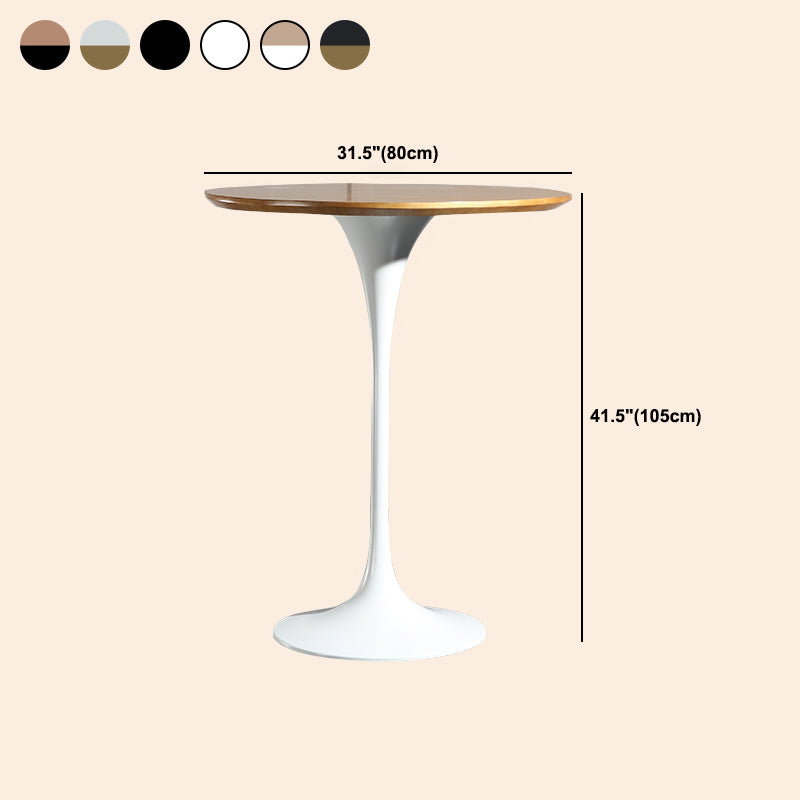 Metal Pedestal Bar Height Table Industrial Round Bar Dining Table