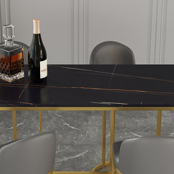 Industrial Rectangle Bar Table Metal Base Bar Height Table for Living Room