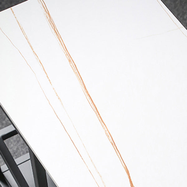 Sintered Stone Bar Dining Table Industrial Rectangle Bar Height Pub Table with Shelves