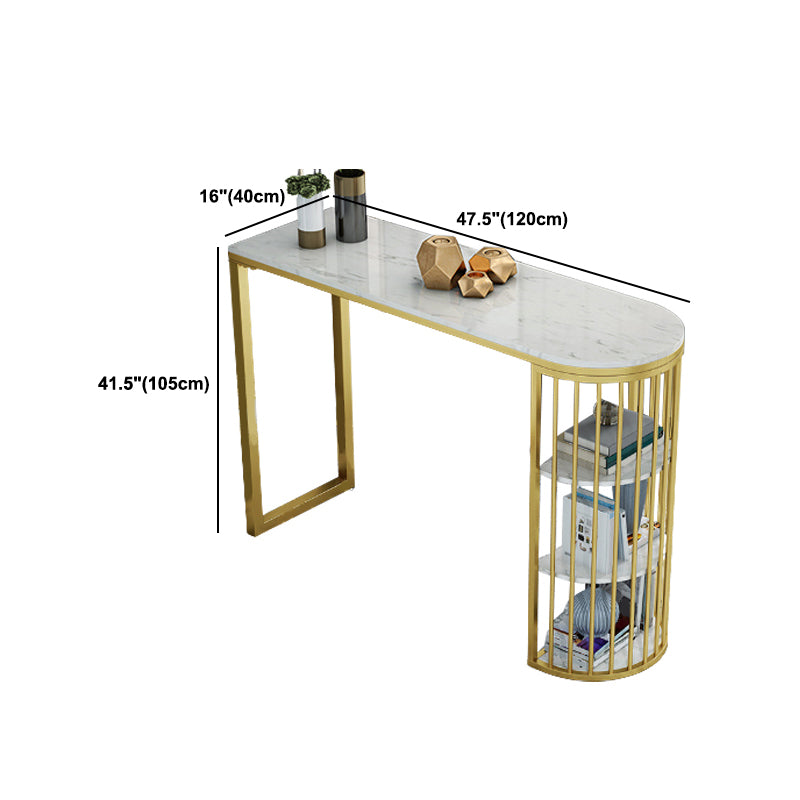 Glam Pub Table Double Pedestal Bar Height Bar Table for Breakroom