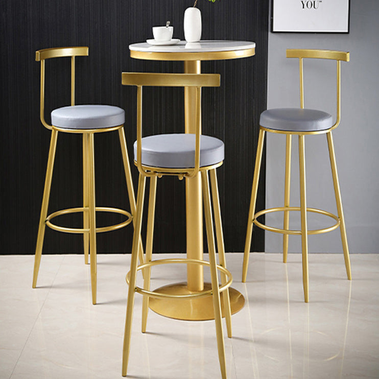 Glam Style Pub Table Round Bar Height Bar Table for Indoor Use