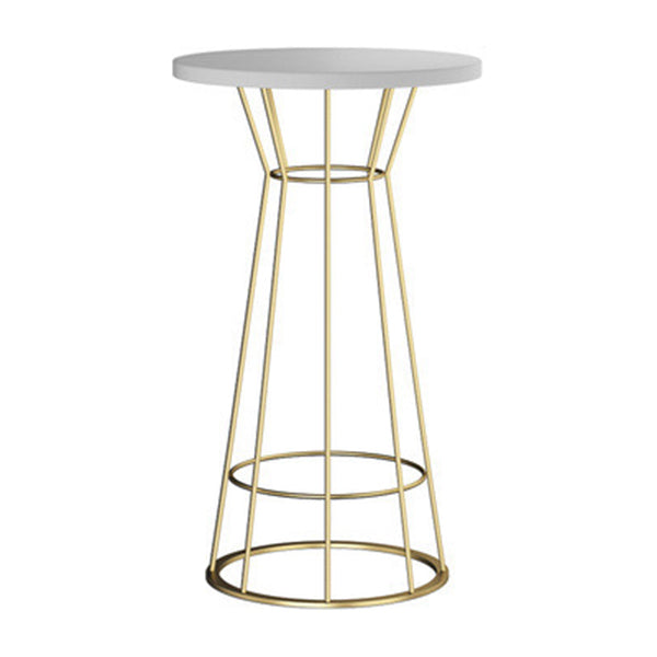 Solid Wood Bar Table Round Dining Table - 23.6" L X 23.6" W X 41.3" H