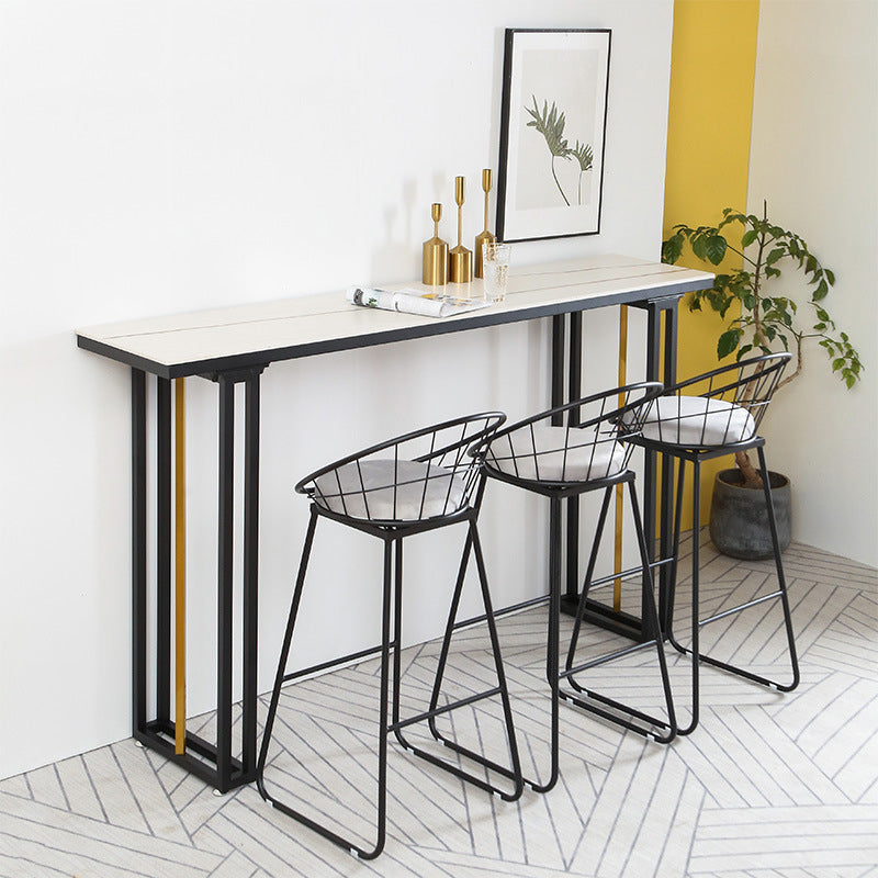 Industrial Sintered Stone Bar Table Dining Table for Kitchen Living Room