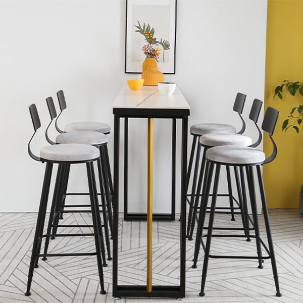 Industrial Sintered Stone Bar Table Dining Table for Kitchen Living Room