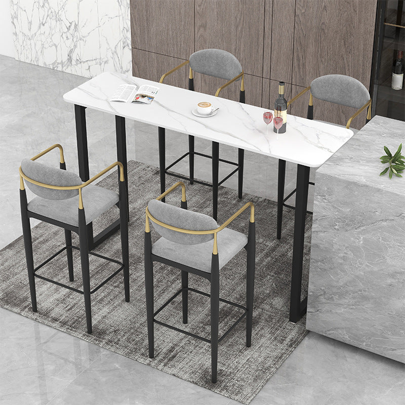 Rectangle Pub Table Contemporary Style Bar Table for Small Places
